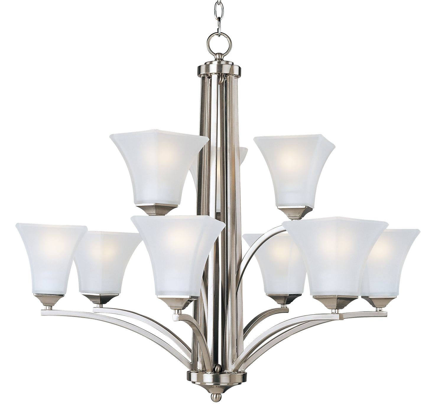 Aurora 9-Light Chandelier Satin Nickel by Maxim Lighting