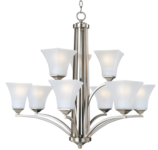 Aurora 9-Light Chandelier Satin Nickel by Maxim Lighting