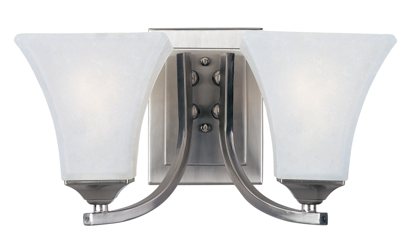 Aurora 2-Light Bath Vanity Satin Nickel by Maxim Lighting