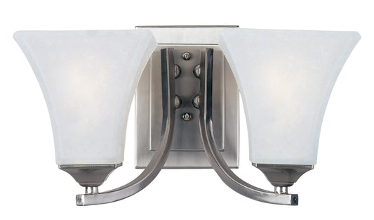 Aurora 2-Light Bath Vanity Satin Nickel by Maxim Lighting