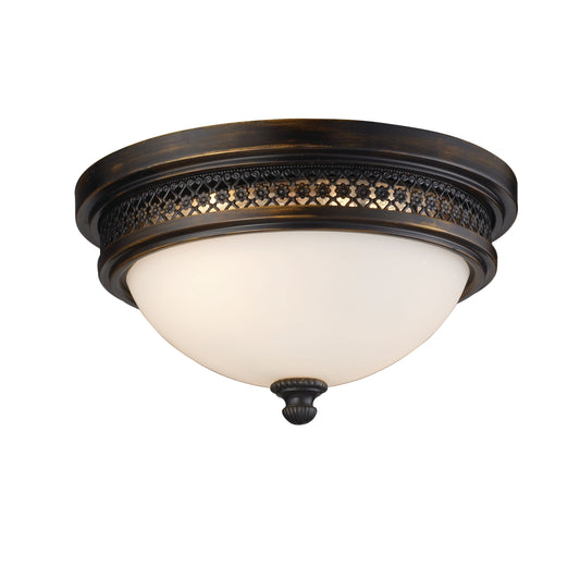 13" 2-Light Flush Mount Deep Rust by Elk