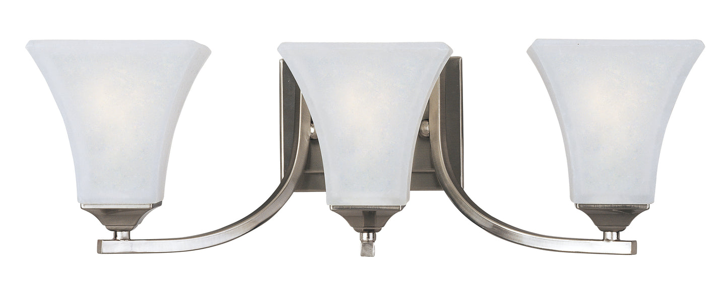 Aurora 3-Light Bath Vanity Satin Nickel by Maxim Lighting