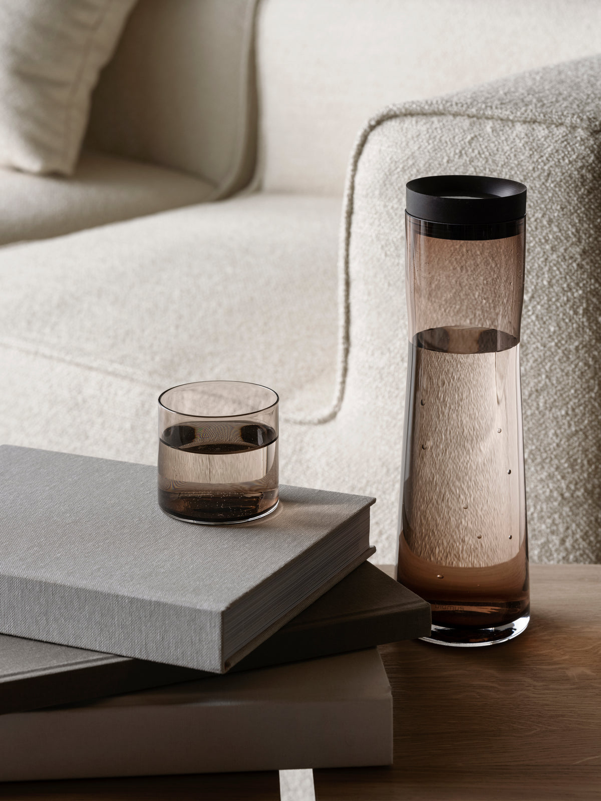 blomus MERA Hand-Blown Smoke Glasses, Set of 2, Low or Tall – MERA smoke glasses styled with blomus SPLASH and TASI