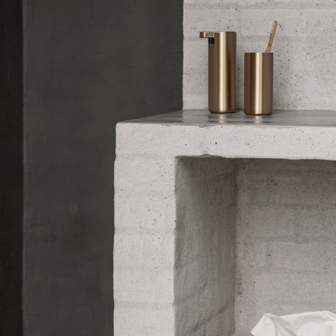 blomus Modo Soap Dispenser Metallic Finish Brass