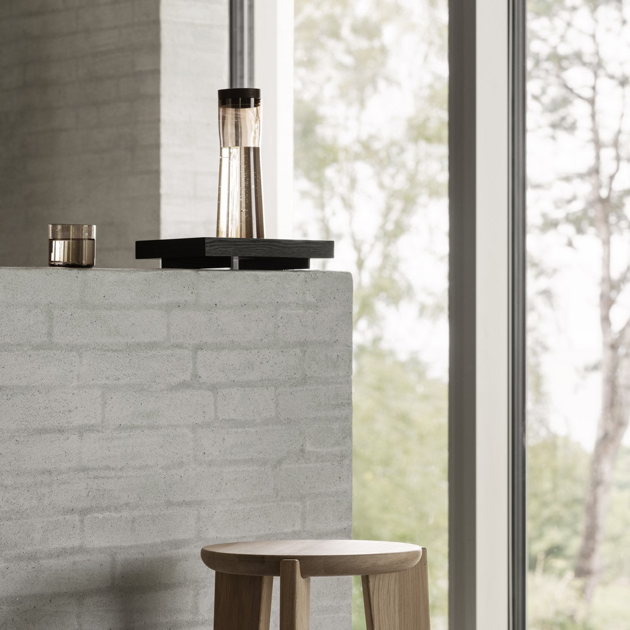 blomus Abento Hardwood Tray Black Large