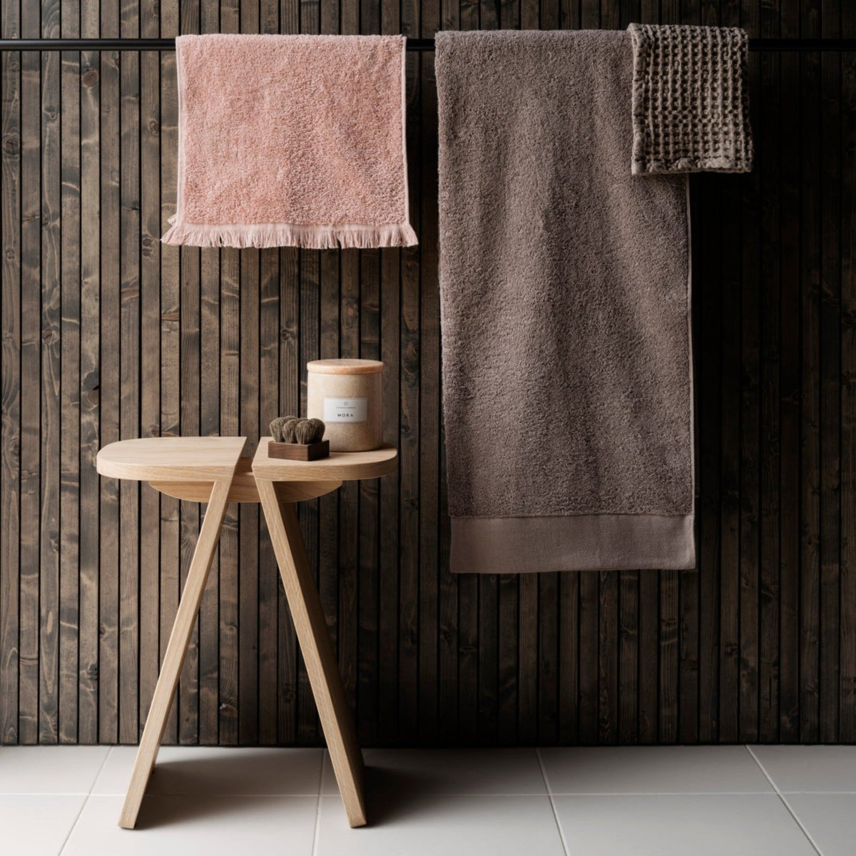 blomus FRINO Fringed Guest Towels, 12 x 20, Set of 2 – FRINO guest towel set in a styled setting
