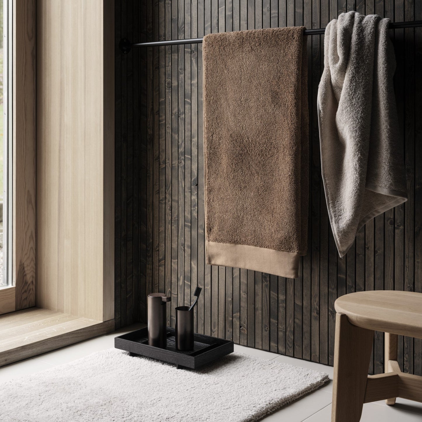 blomus Abento Hardwood Tray Black Small