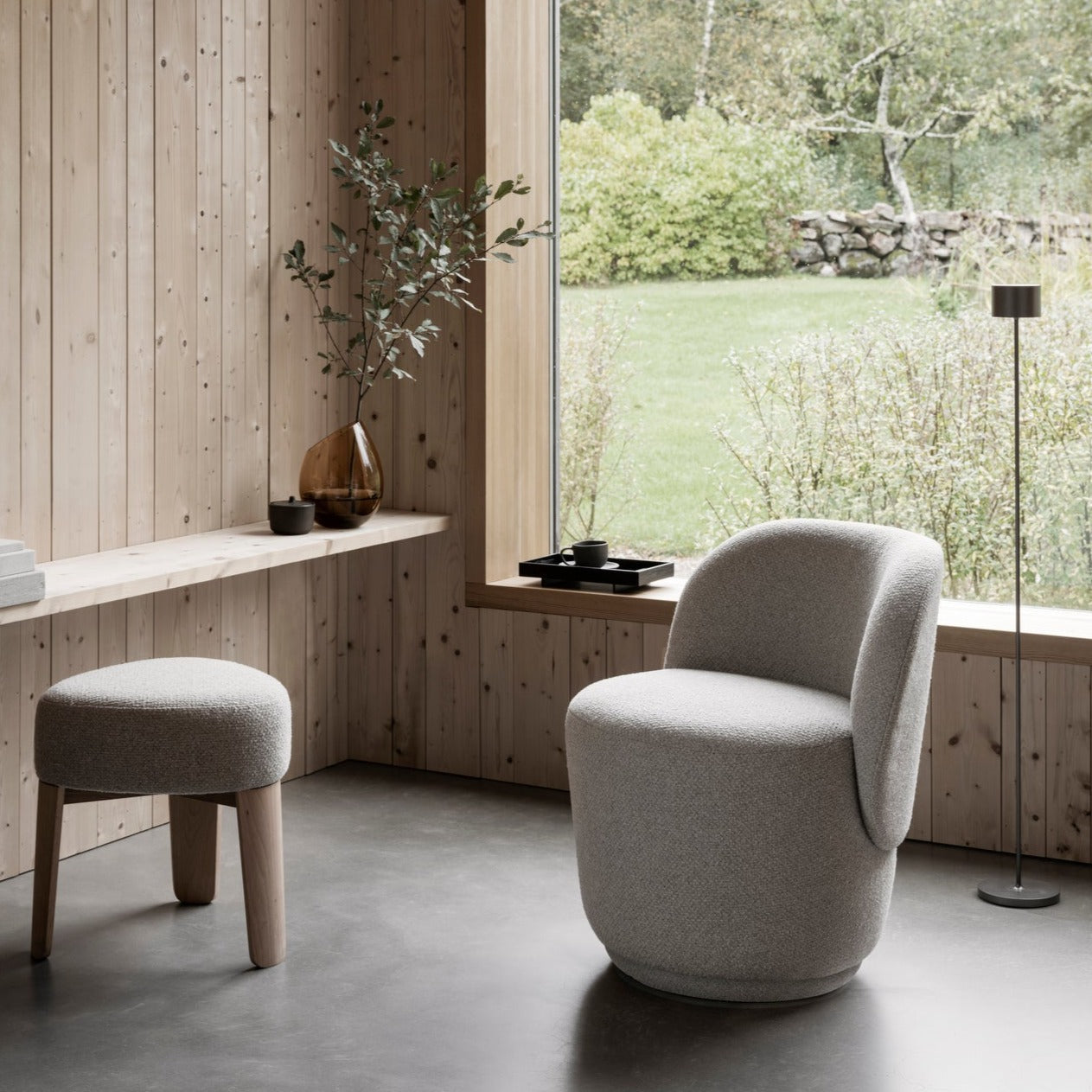 blomus Farol Mobile Rechargeable LED Floor Lamp Metallic Finish Burnt Metal