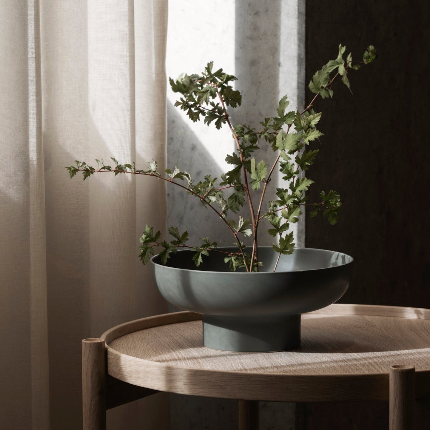 Miyabi Ceramic Vase Low Flower Grid Blomus 66626