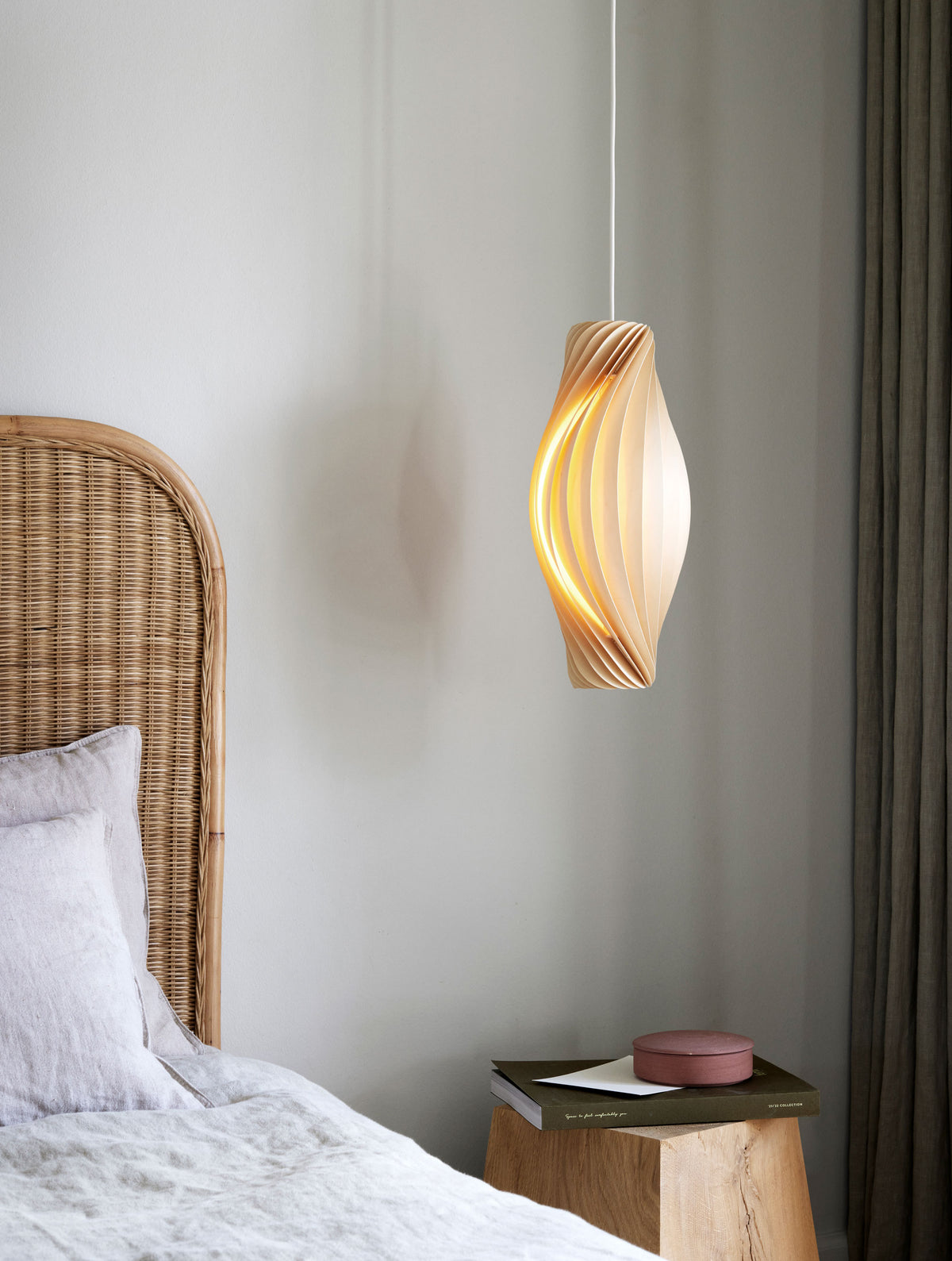 Tom Rossau No.111 pendant light – lit in the evening