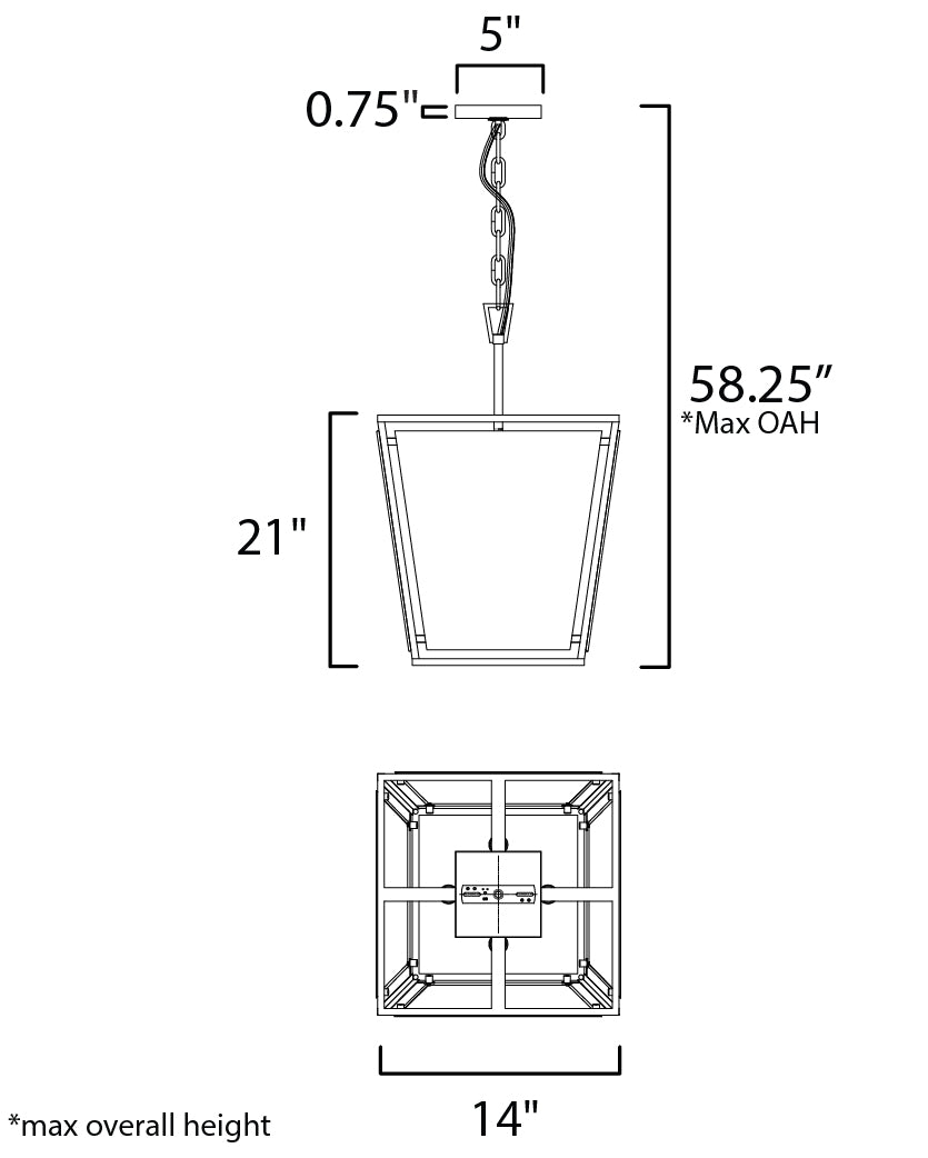 Montauk 4-Light Pendant Black by Maxim Lighting