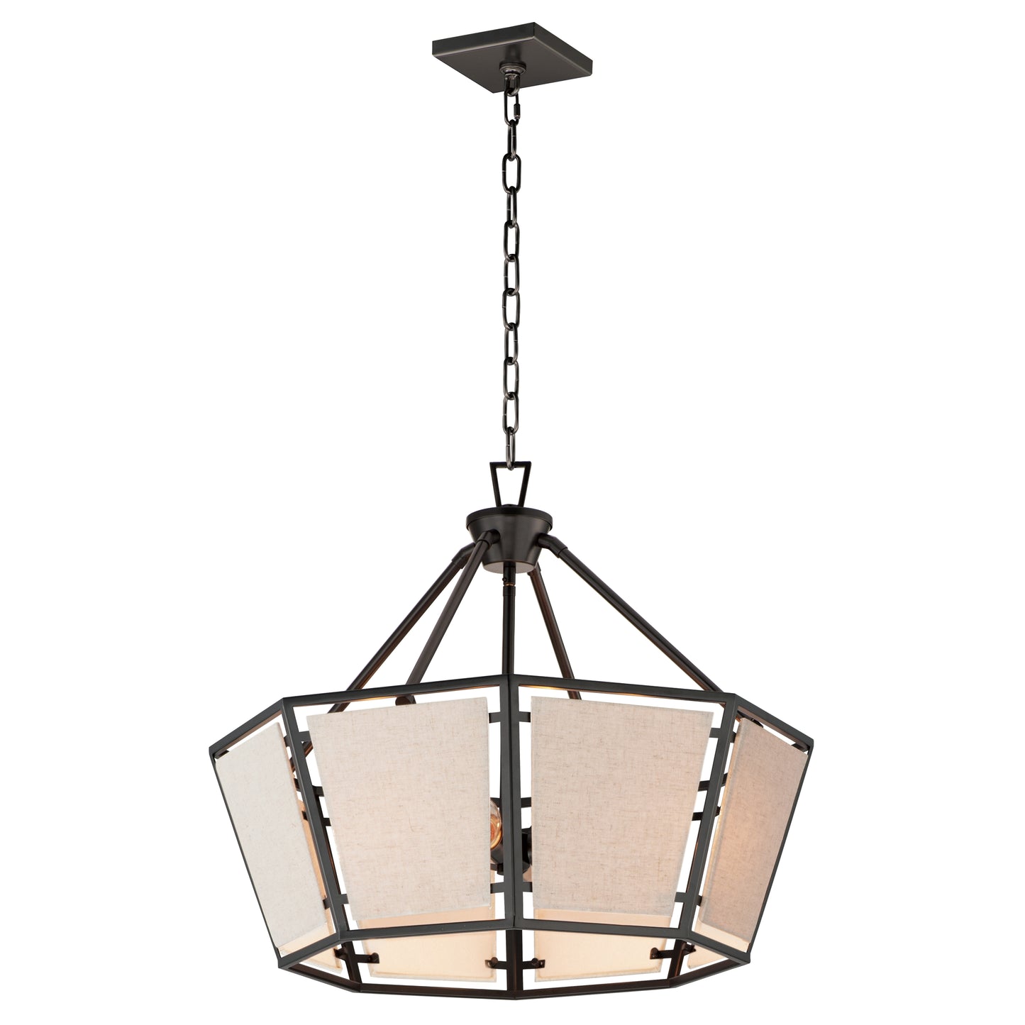 Montauk 4-Light Chandelier Black by Maxim Lighting