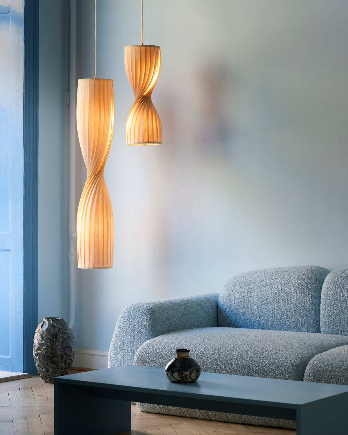 Tom Rossau TR44 pendant light – lit in the Copenhagen showroom