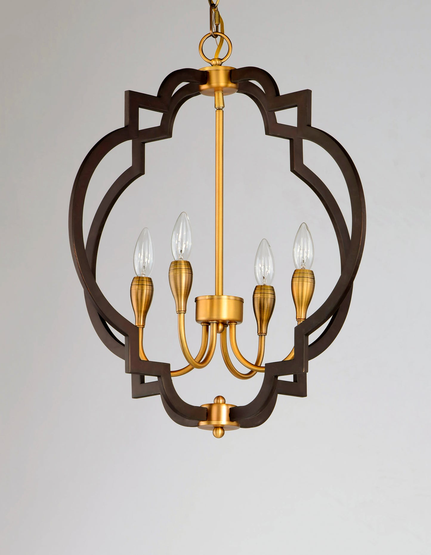 Crest 4-Light Chandelier Oil Rubbed Bronze/Antique Brass by Maxim Lighting