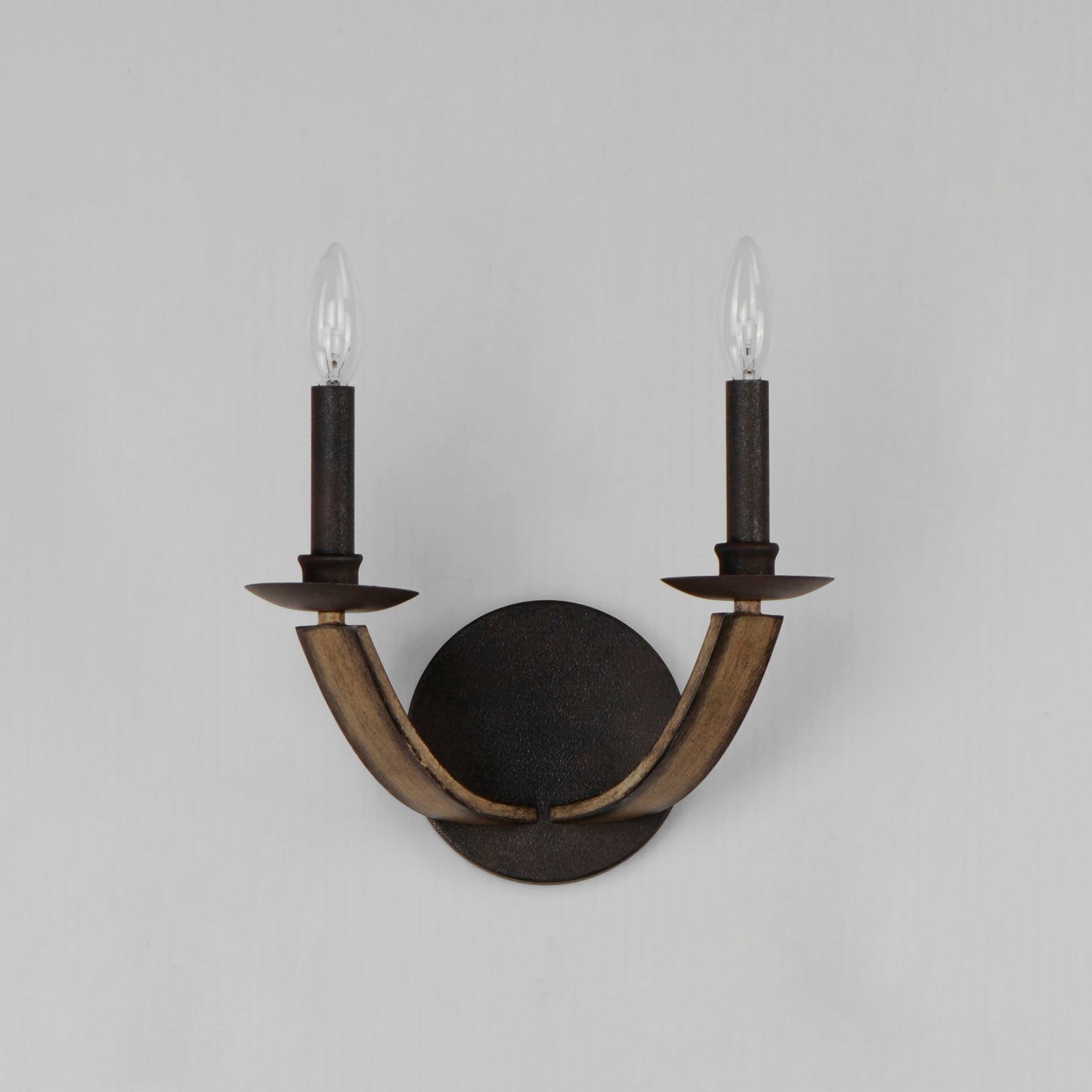 Basque 2-Light Wall Sconce Driftwood/Anthracite by Maxim Lighting