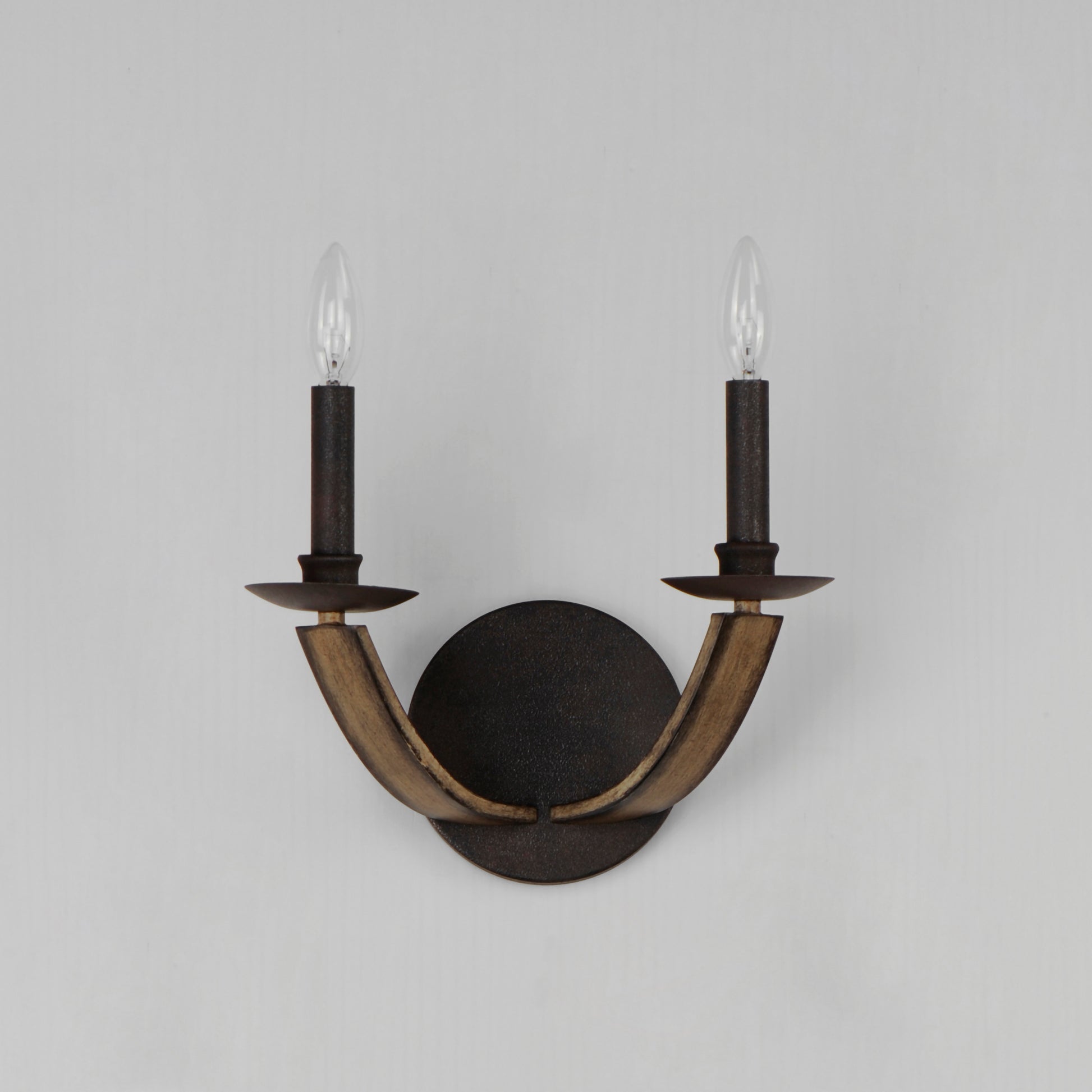 Basque 2-Light Wall Sconce Driftwood/Anthracite by Maxim Lighting