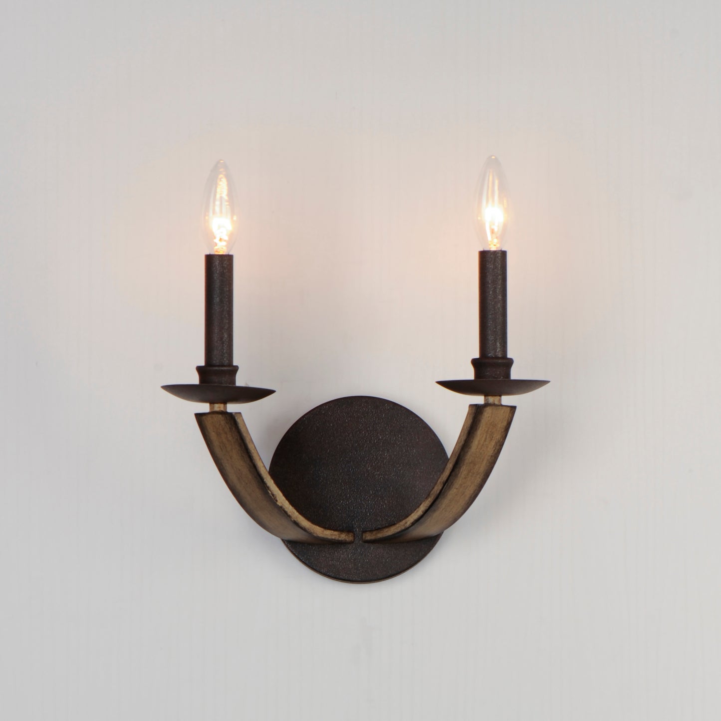 Basque 2-Light Wall Sconce Driftwood/Anthracite by Maxim Lighting