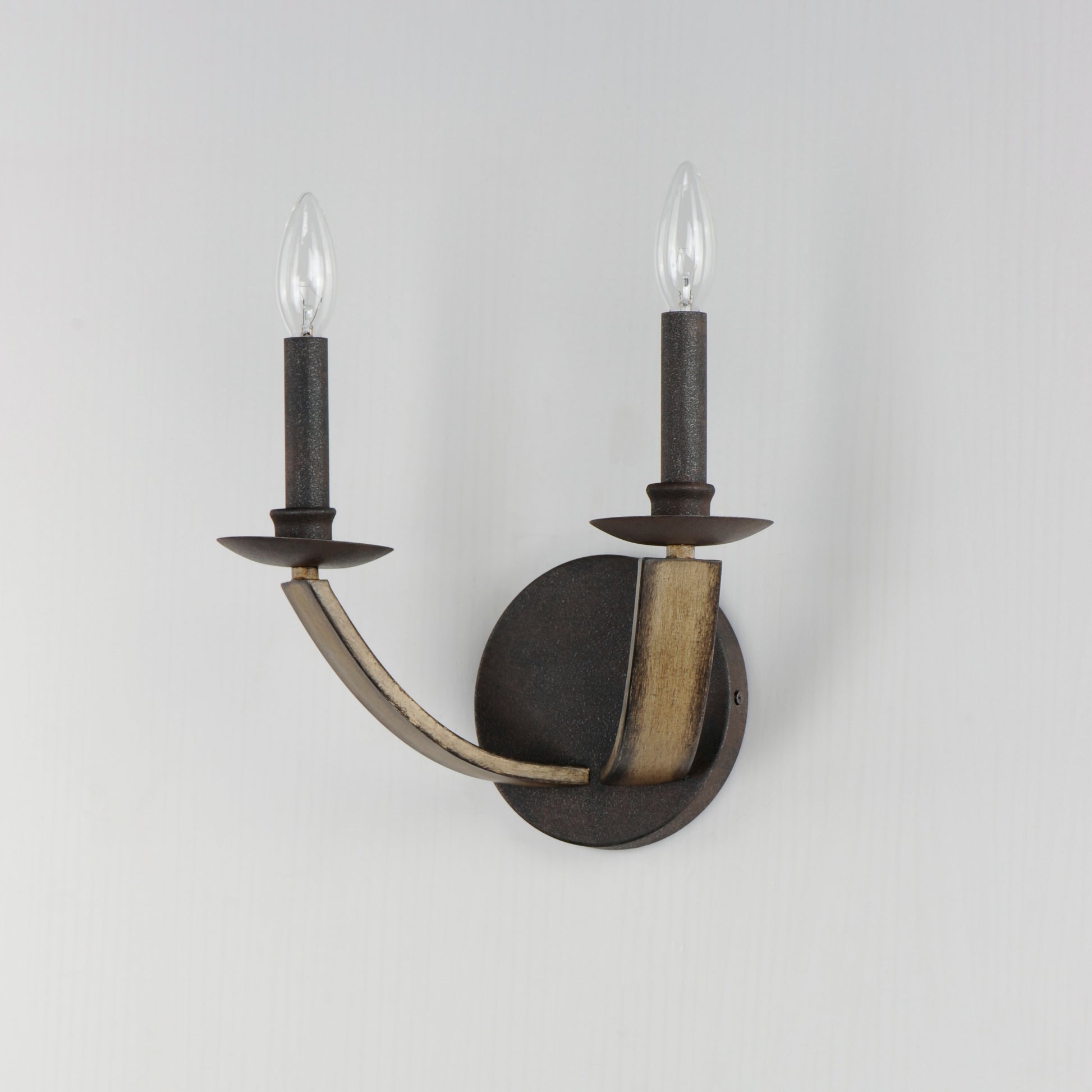 Basque 2-Light Wall Sconce Driftwood/Anthracite by Maxim Lighting