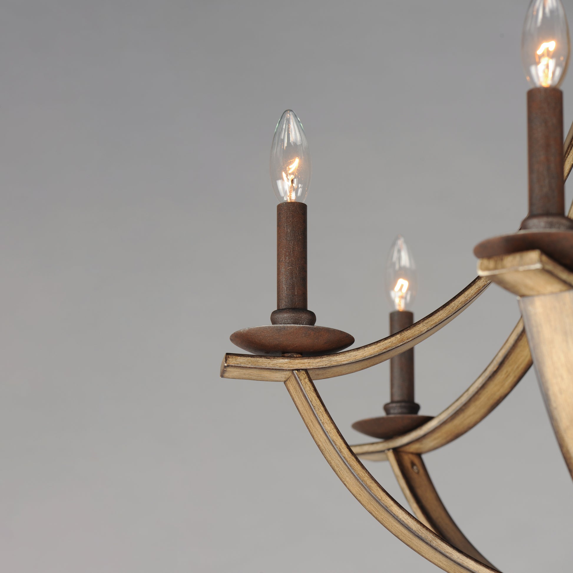 Basque 8-Light Chandelier Driftwood/Anthracite by Maxim Lighting
