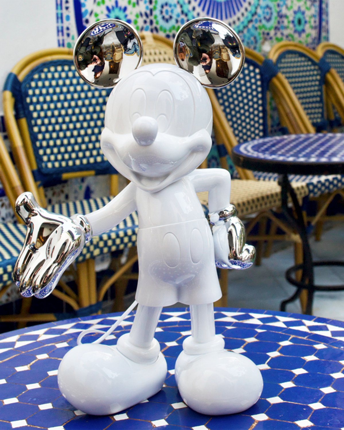 Leblon Delienne Mickey Welcome sculpture in White & Silver, 12 inch – view 7