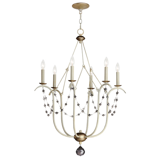 Formosa 6-Light Chandelier Ecru/Venetian Gold by Maxim Lighting