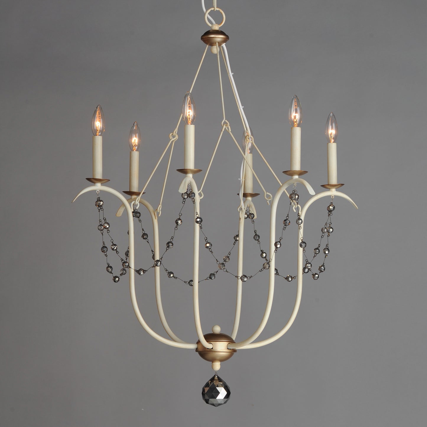 Formosa 6-Light Chandelier Ecru/Venetian Gold by Maxim Lighting