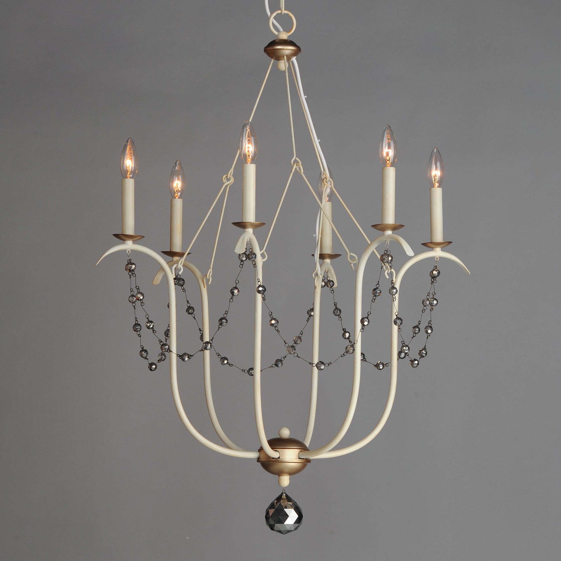 Formosa 6-Light Chandelier Ecru/Venetian Gold by Maxim Lighting
