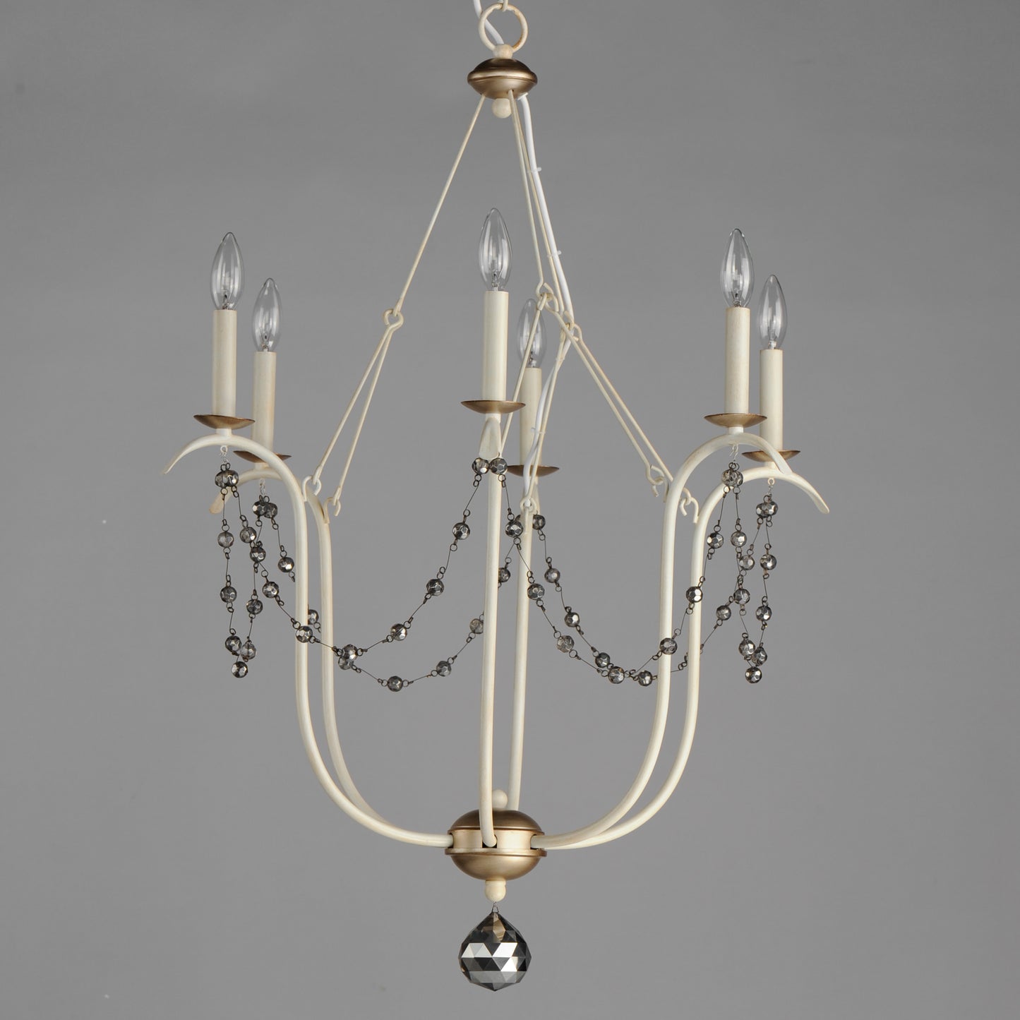 Formosa 6-Light Chandelier Ecru/Venetian Gold by Maxim Lighting