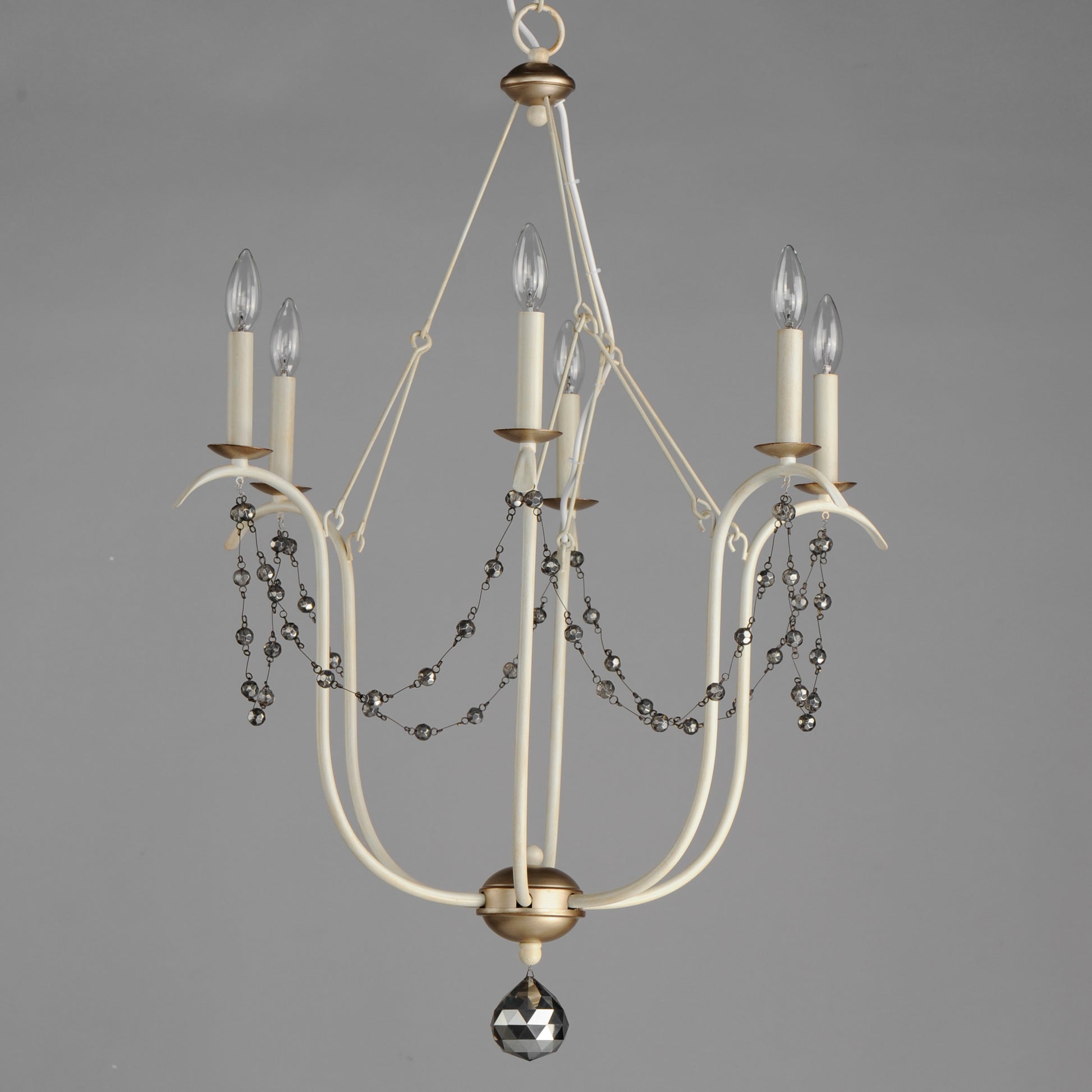 Formosa 6-Light Chandelier Ecru/Venetian Gold by Maxim Lighting