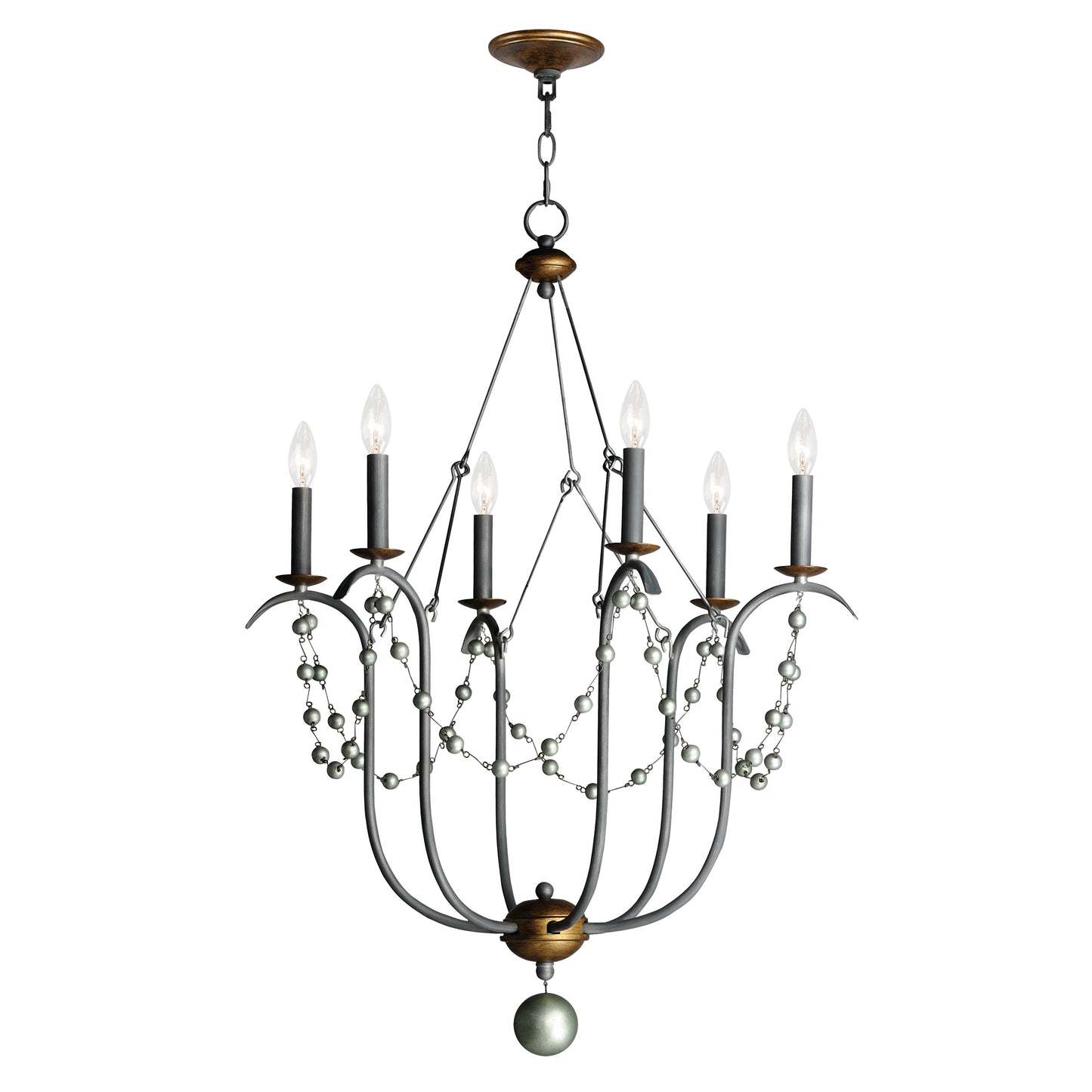 Formosa 6-Light Chandelier Golden Noir by Maxim Lighting