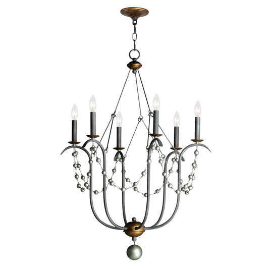 Formosa 6-Light Chandelier Golden Noir by Maxim Lighting
