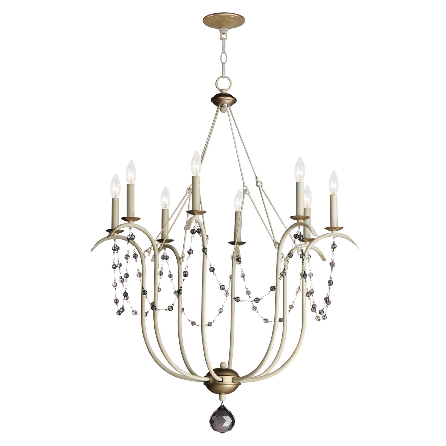 Formosa 8-Light Chandelier Ecru/Venetian Gold by Maxim Lighting