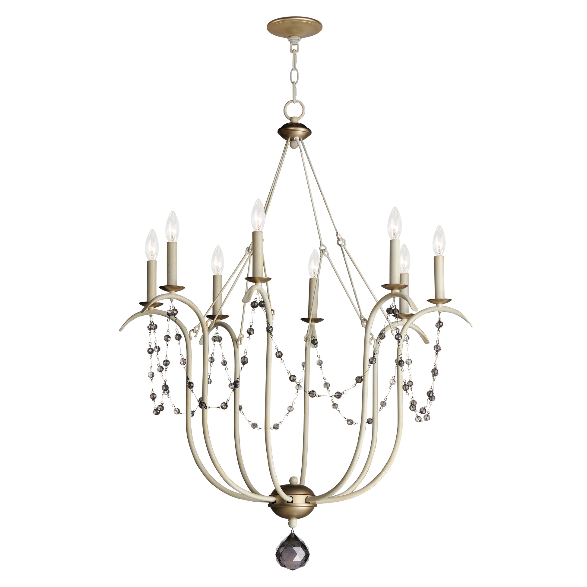 Formosa 8-Light Chandelier Ecru/Venetian Gold by Maxim Lighting