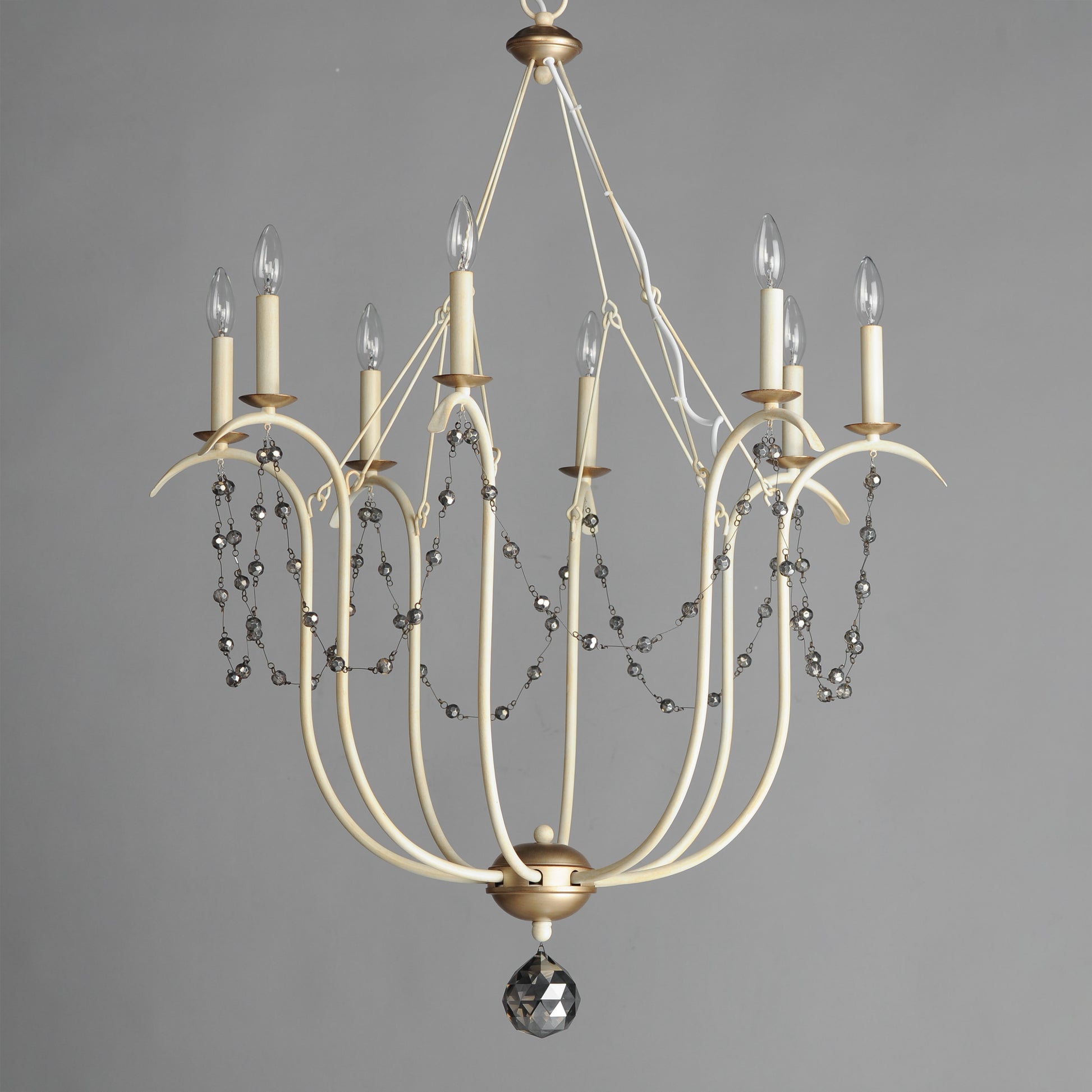 Formosa 8-Light Chandelier Ecru/Venetian Gold by Maxim Lighting