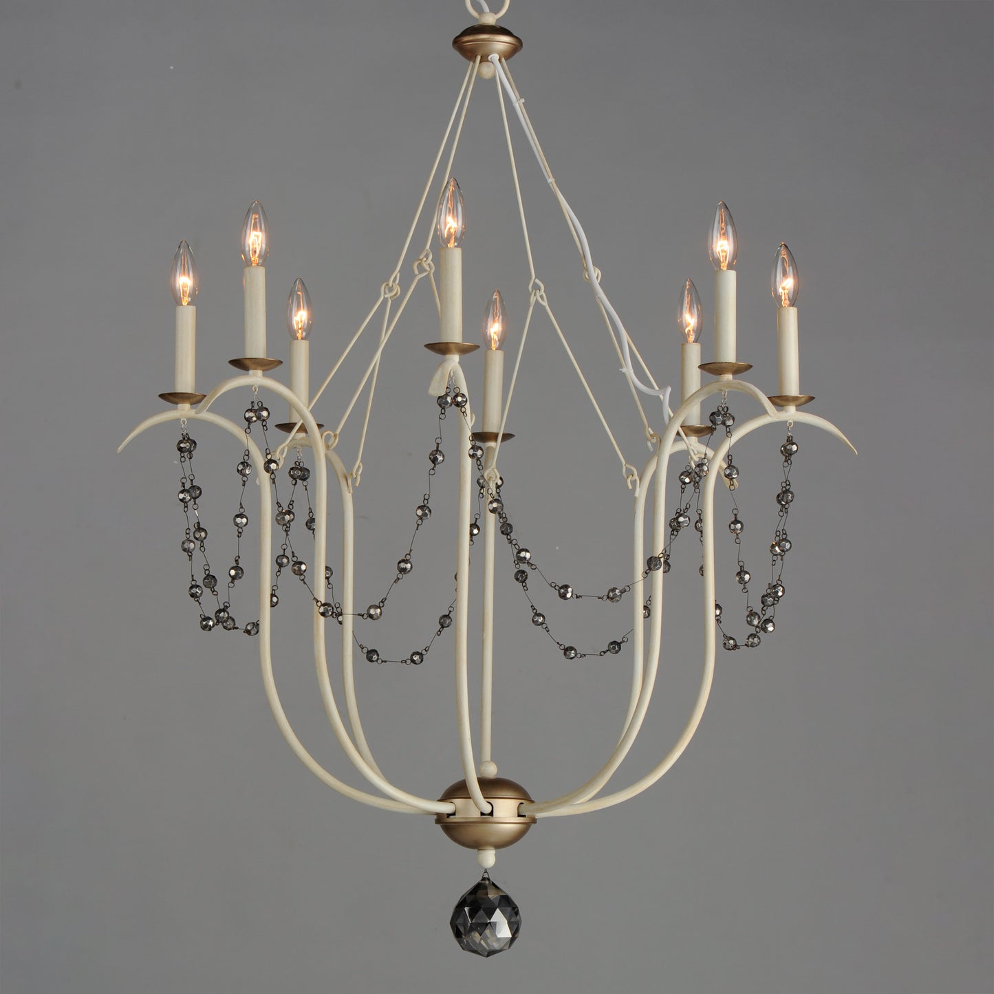 Formosa 8-Light Chandelier Ecru/Venetian Gold by Maxim Lighting