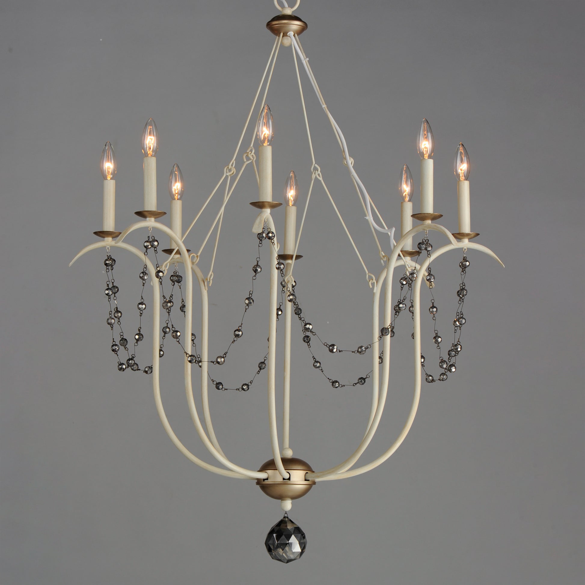 Formosa 8-Light Chandelier Ecru/Venetian Gold by Maxim Lighting