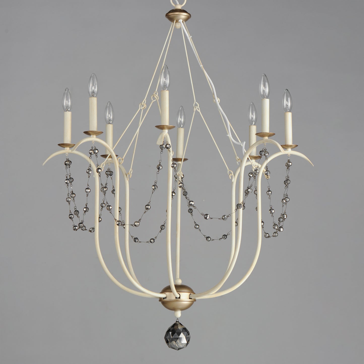 Formosa 8-Light Chandelier Ecru/Venetian Gold by Maxim Lighting