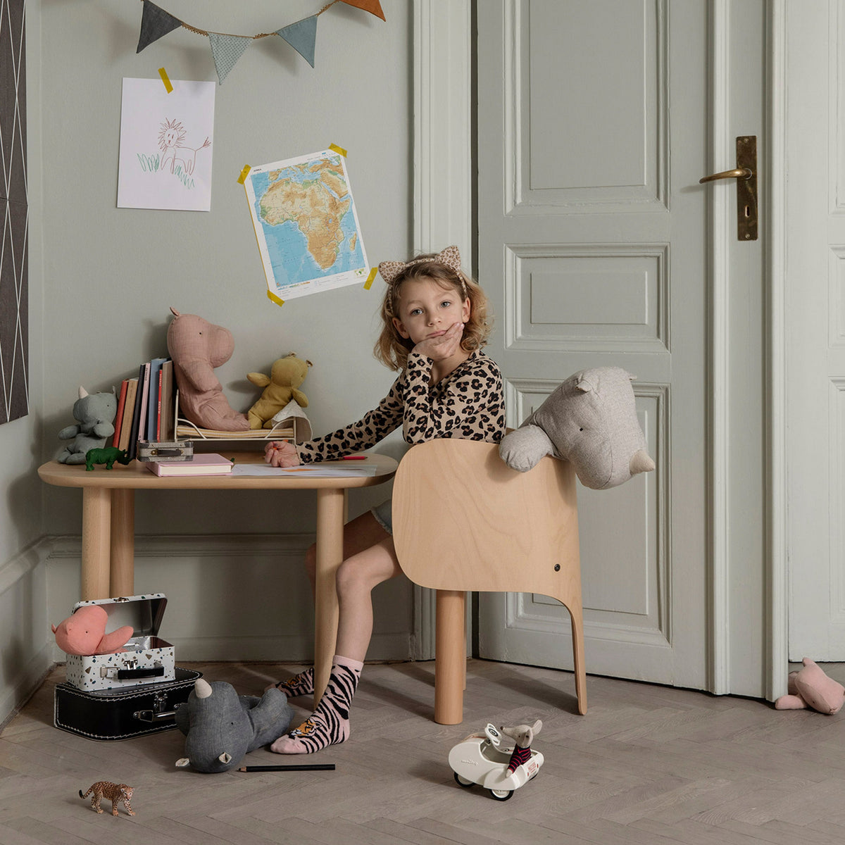 EO Play Elephant Table in natural beech – shown with Elephant Chairs (sold separately) (photo 6 of 8)