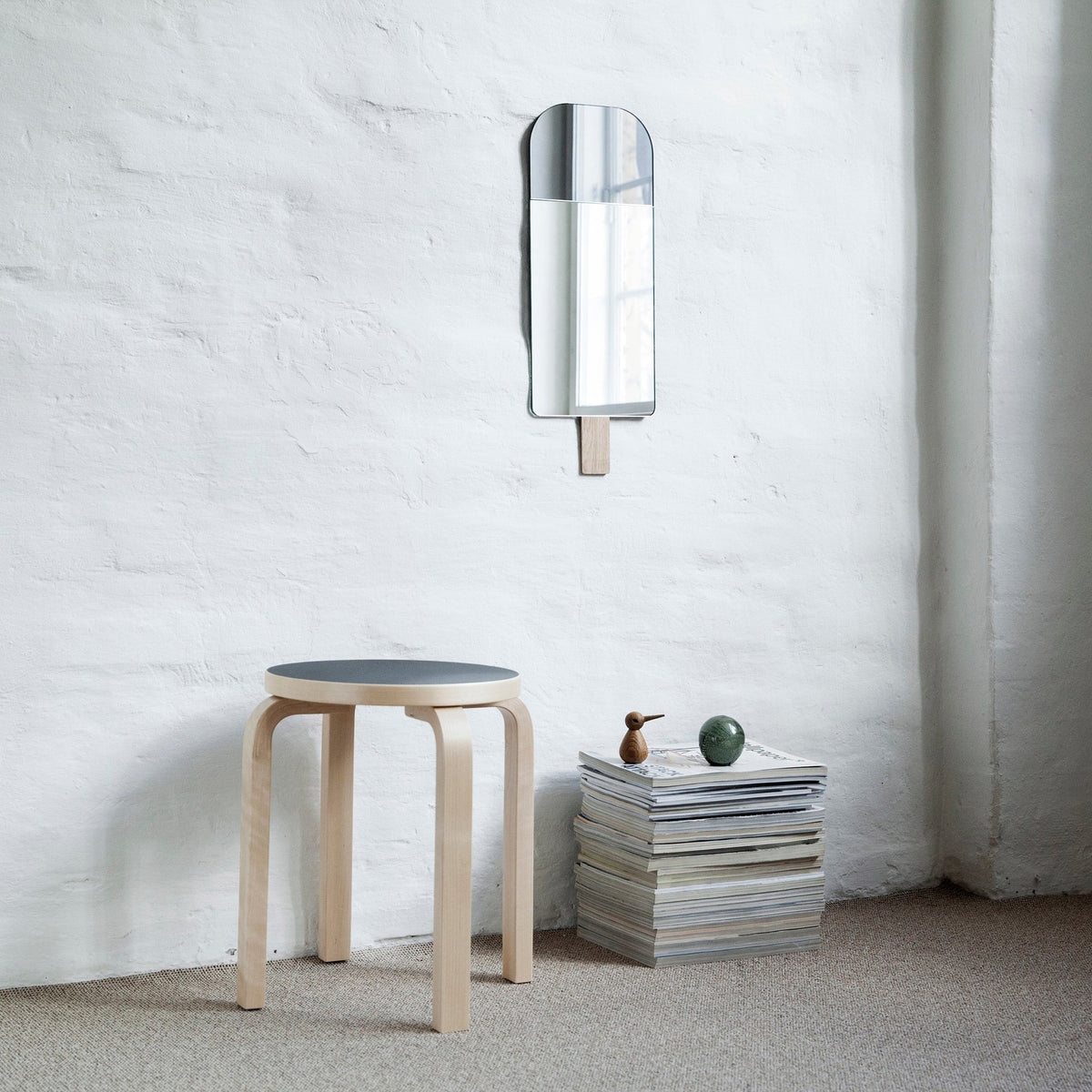 EO Play Ice Cream Mirror in Smoked Grey – close-up view (photo 3 of 4)