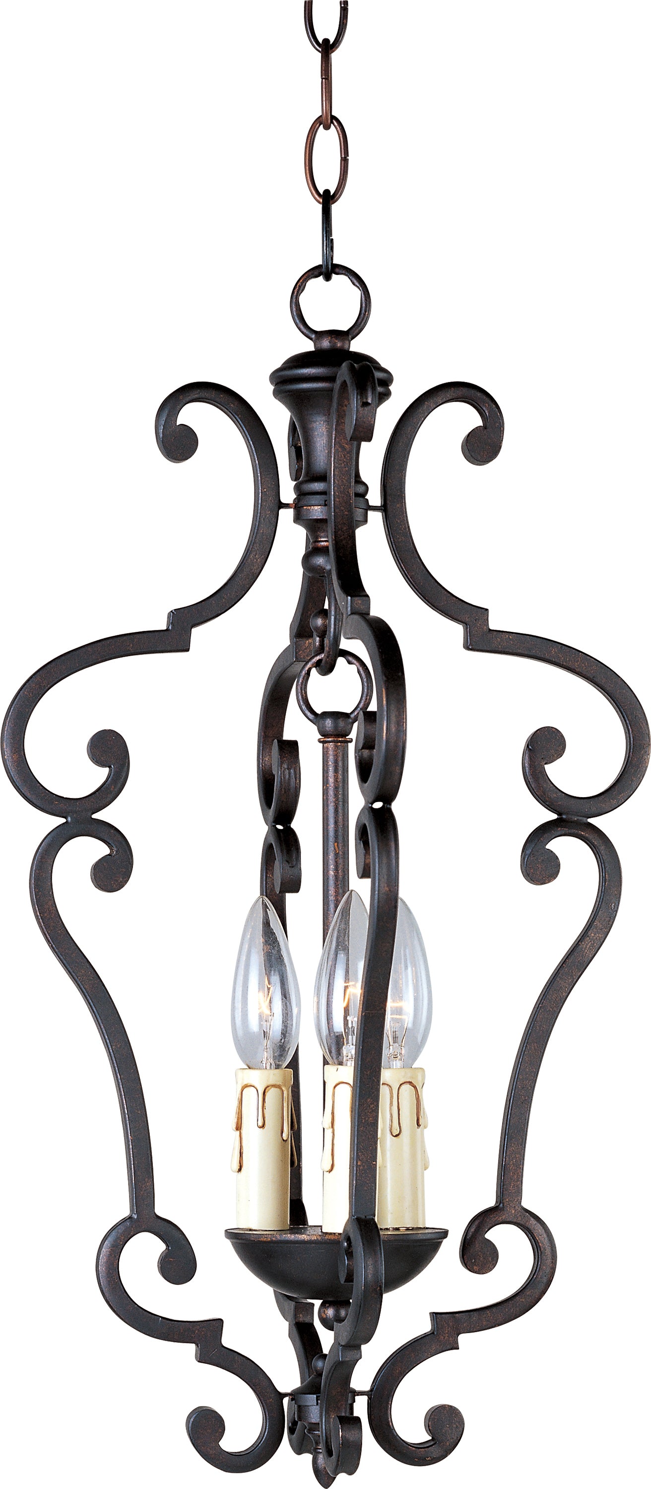 Richmond 3-Light Entry Foyer Pendant Colonial Umber by Maxim Lighting