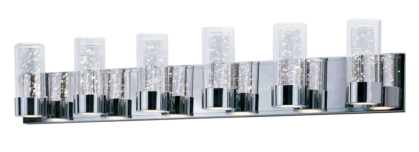 Sync 6-Light LED Bath Vanity Light Polished Chrome by Maxim Lighting