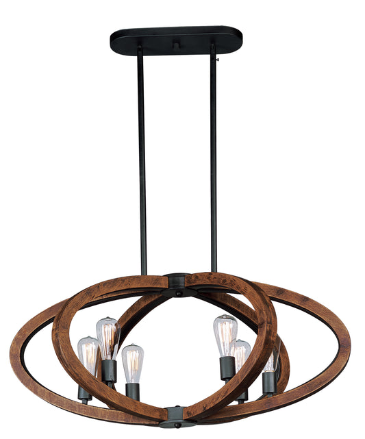 Bodega Bay 6-Light Pendant Anthracite by Maxim Lighting