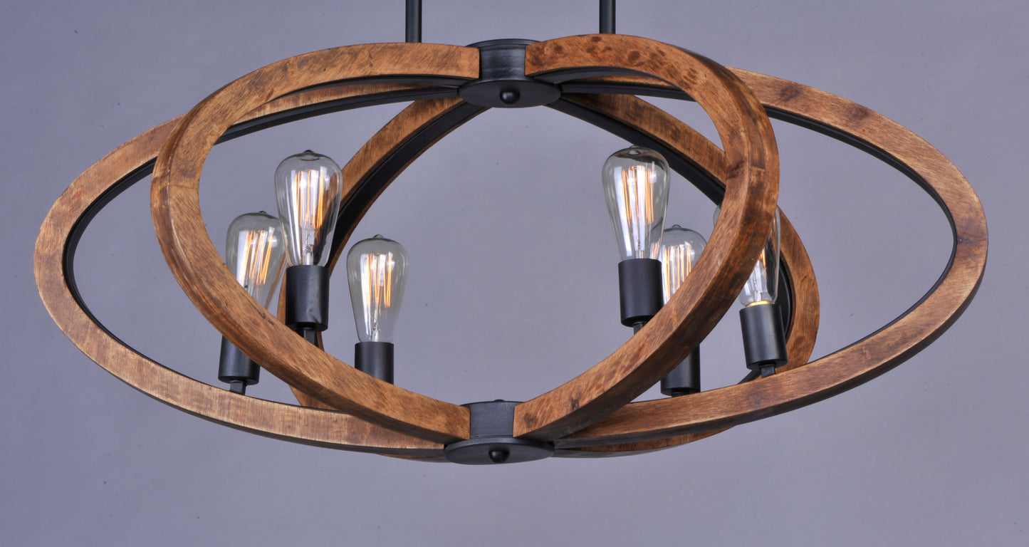 Bodega Bay 6-Light Pendant Anthracite by Maxim Lighting