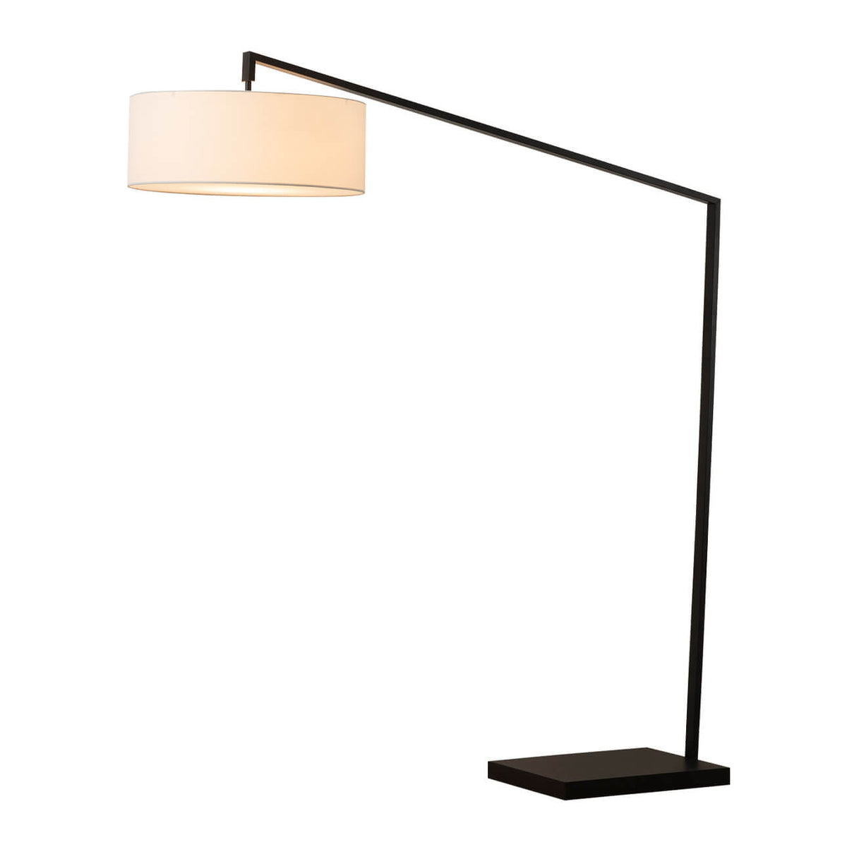 Stretch 87" Arc Floor Lamp by Nova of California, Matte Black, White shade – view 19