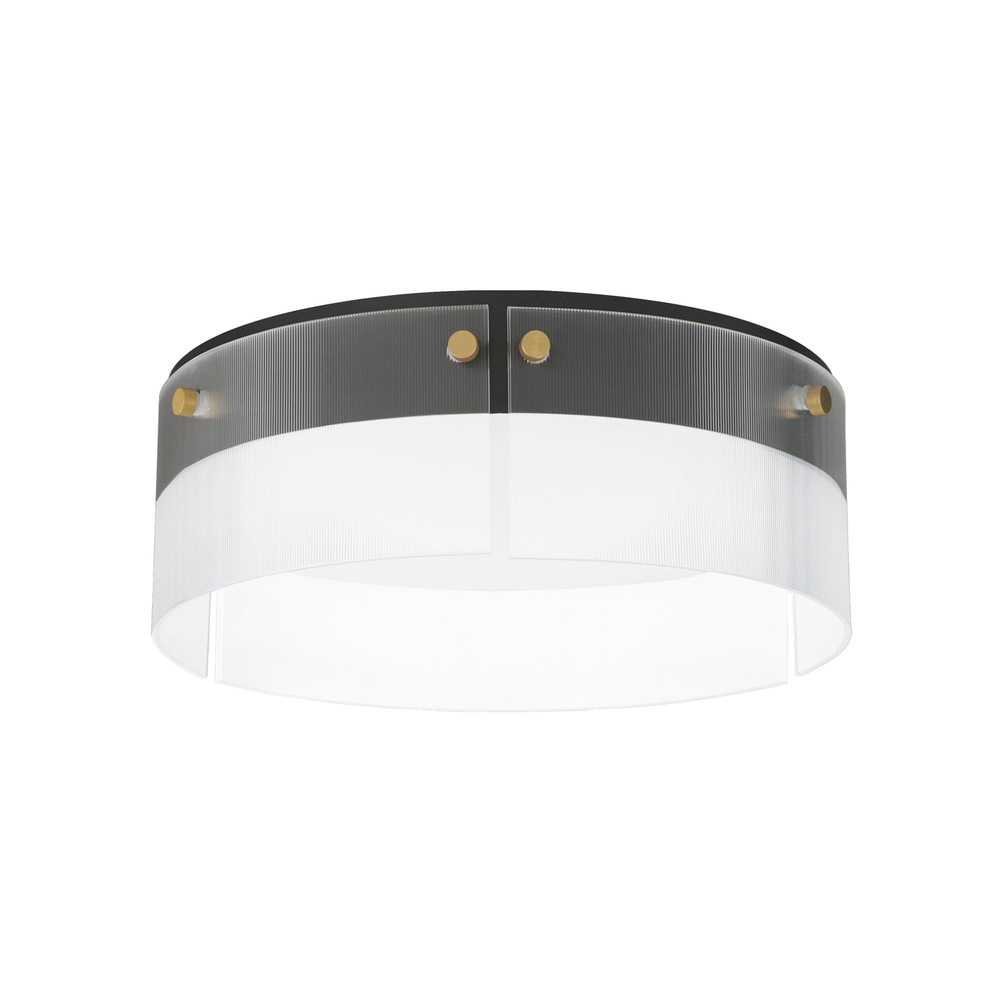 Spectre 16" Flush Mount Black/Natural Aged Brass by Maxim Lighting