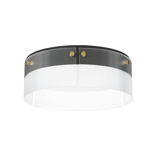 Spectre 16" Flush Mount Black/Natural Aged Brass by Maxim Lighting