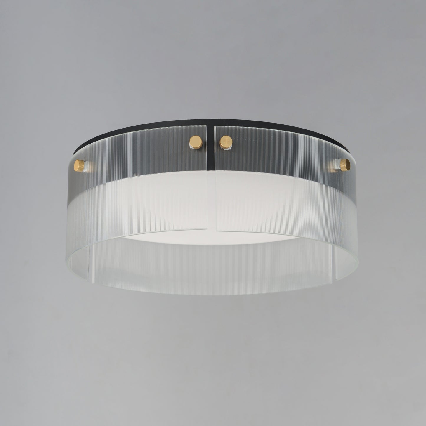 Spectre 16" Flush Mount Black/Natural Aged Brass by Maxim Lighting