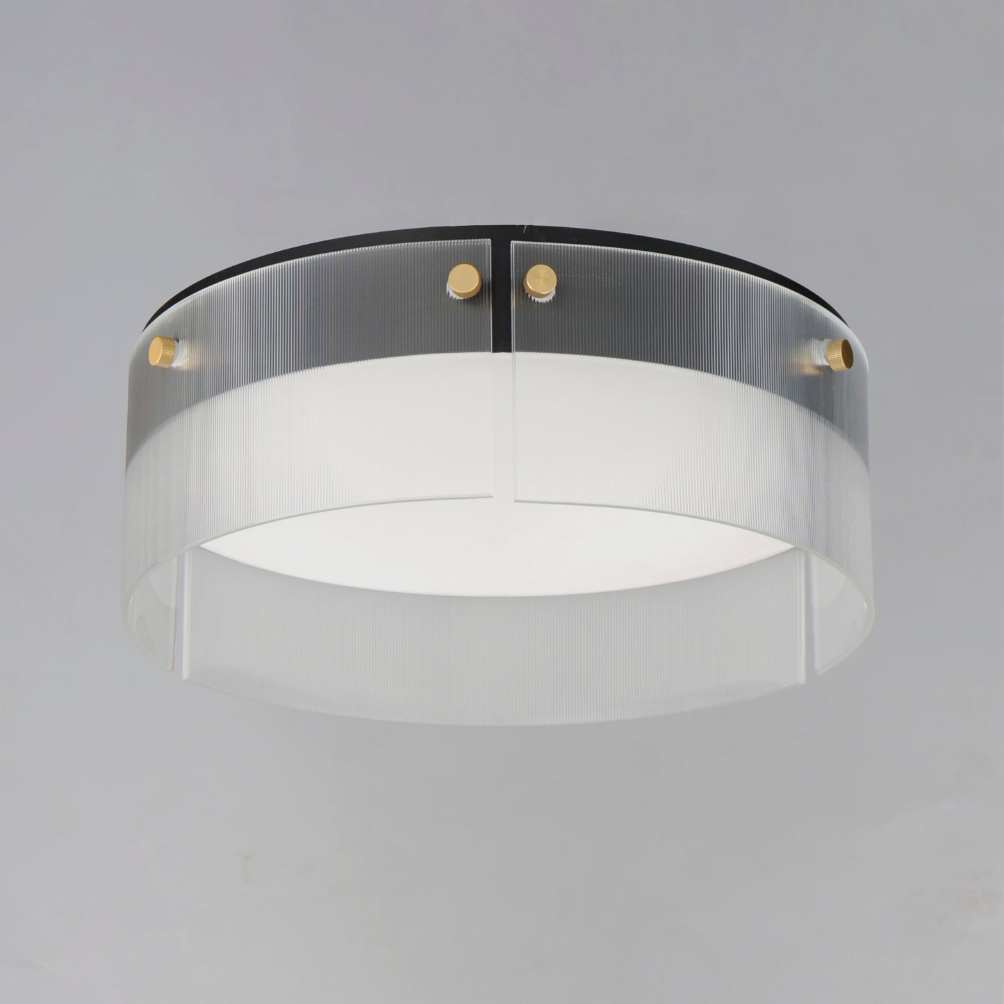 Spectre 16" Flush Mount Black/Natural Aged Brass by Maxim Lighting
