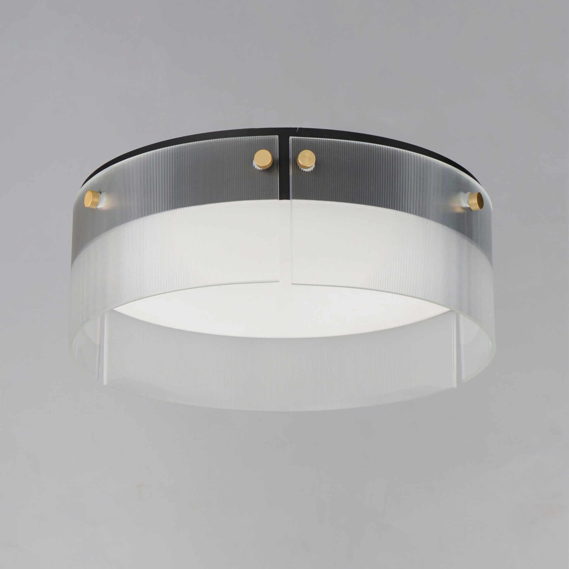 Spectre 16" Flush Mount Black/Natural Aged Brass by Maxim Lighting