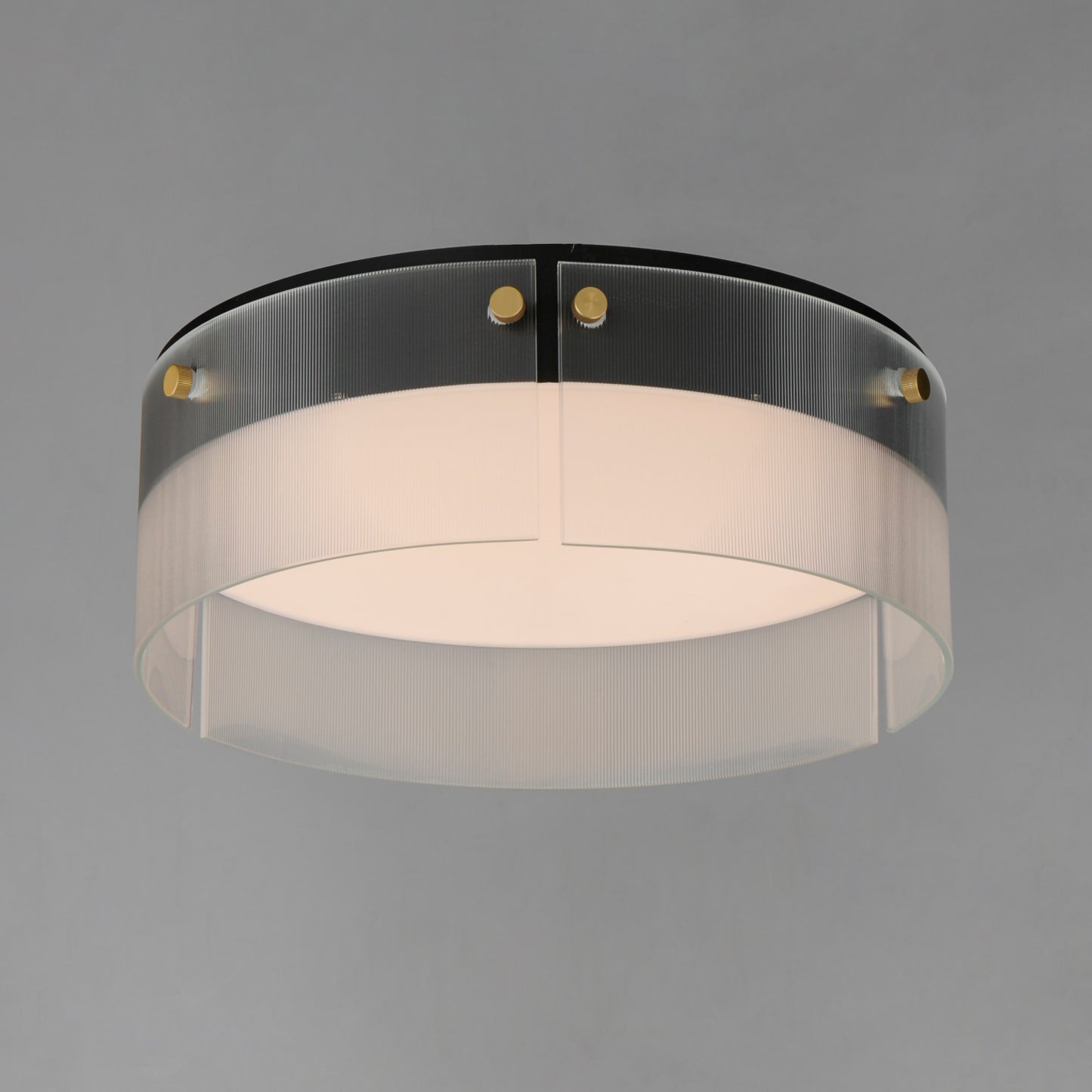 Spectre 16" Flush Mount Black/Natural Aged Brass by Maxim Lighting